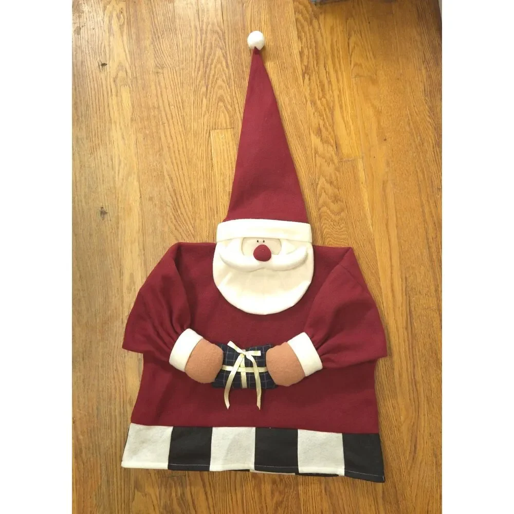 Set of 4 Santa Claus Chair Back Covers Christmas Dining Holiday Decor 22x21